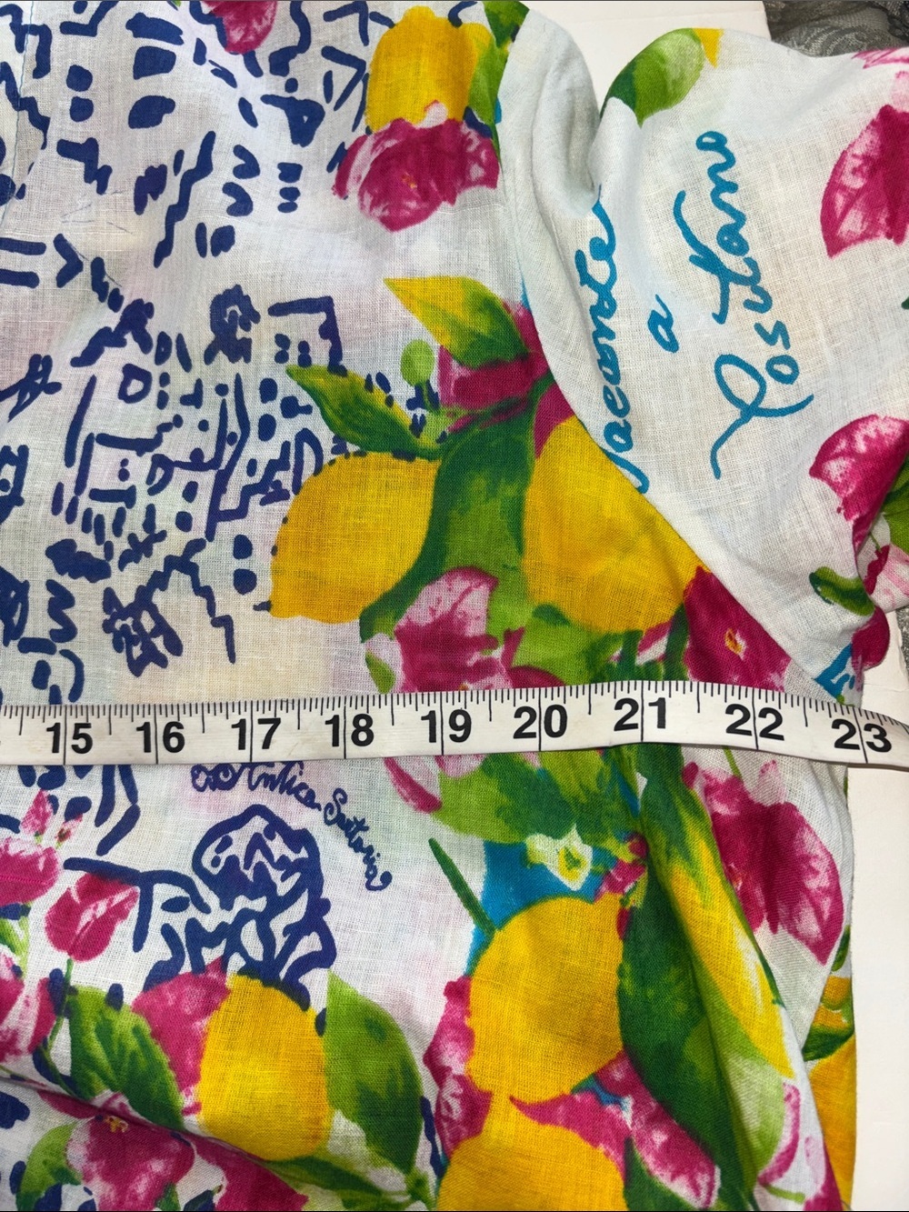 ANTICA SARTORIA NWTS MULTICOLORED COTTON BUTTON DOWN DRESS WITH POCKETS ONE SIZE - Picture 9 of 10